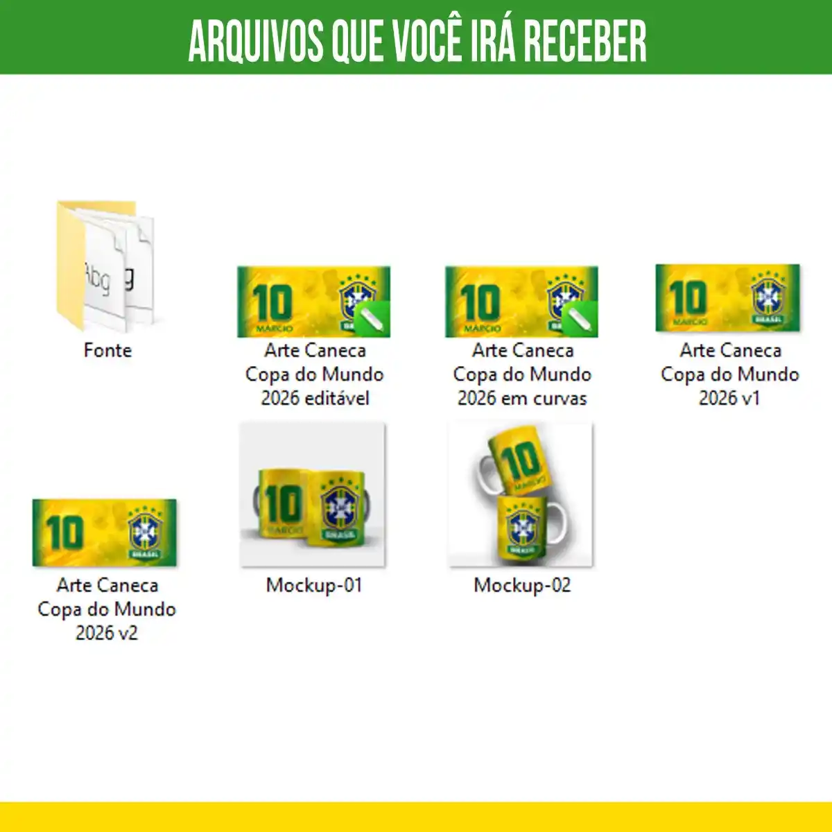 Arte Para Caneca Copa do Mundo com Nome – Arquivo Digital Sublimação - Imagem 3