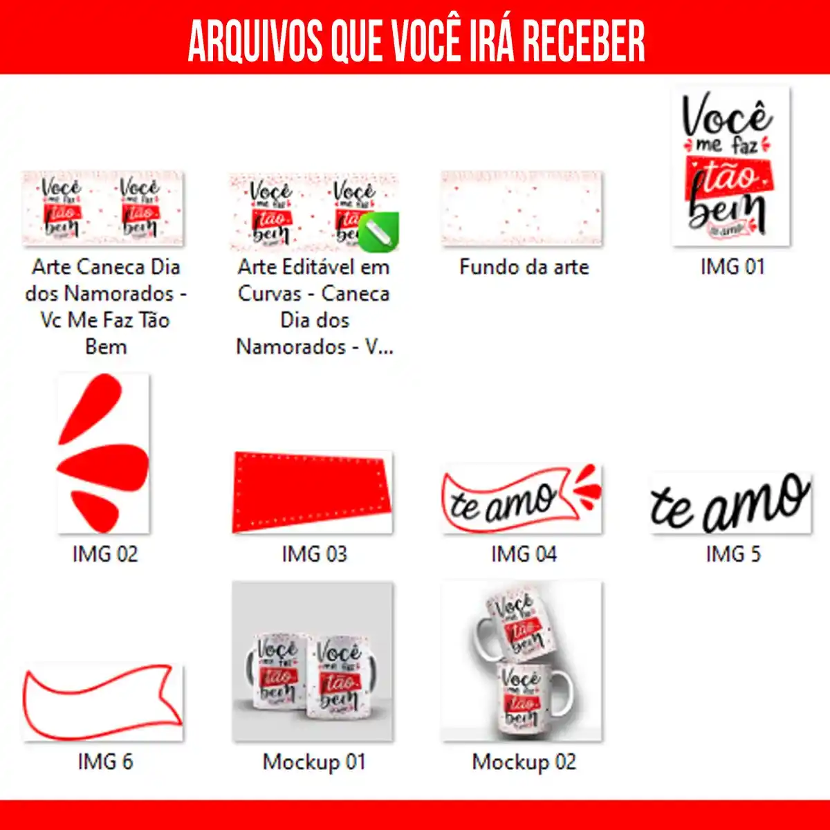 Arquivos inclusos da arte para caneca namorados você me faz tão bem
