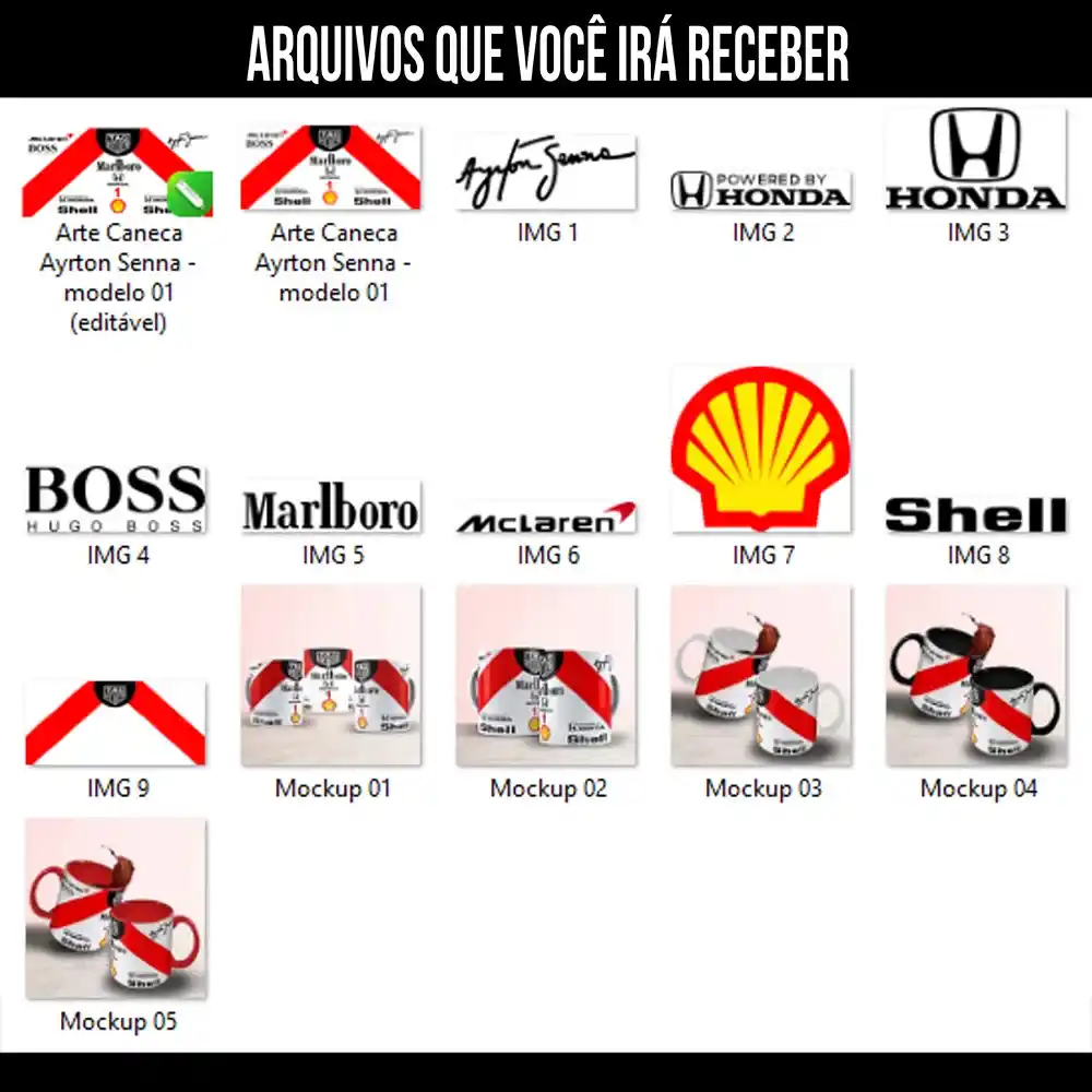 Arte Para Caneca Ayrton Senna Mc Laren – Arquivo Digital Sublimação - Imagem 4