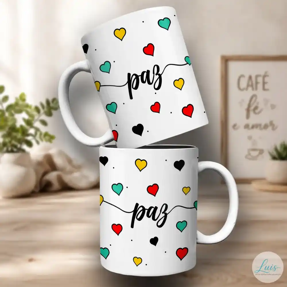 Arte Para Caneca Paz – Arquivo Digital Sublimação - Imagem 2