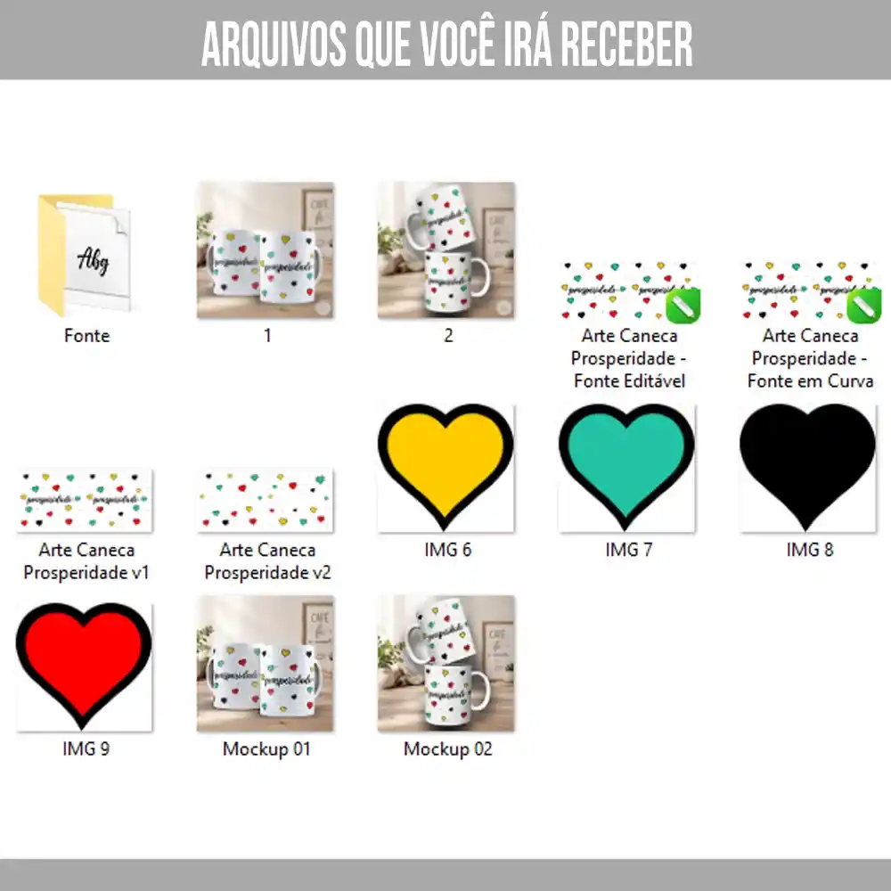 Arte Para Caneca Prosperidade – Arquivo Digital Sublimação - Imagem 3